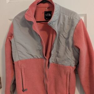 The North Face Pink and Gray Fleece Jacket